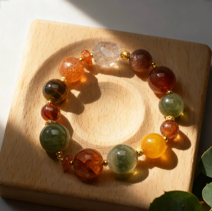 Natural Multi-Gemstone Bracelet（Only 2)