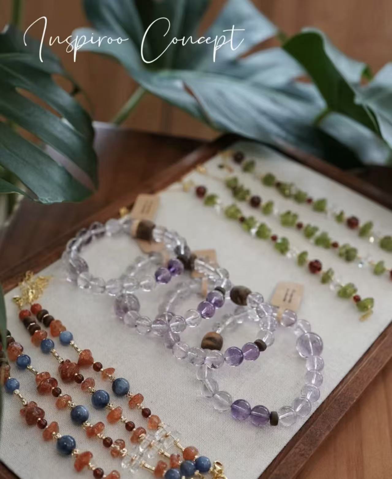Natural Brazilian Amethyst & Agarwood Unique Design Bracelet